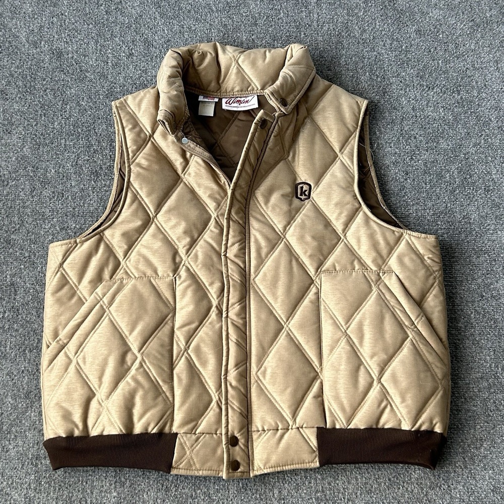 Wiman Jacket Men Extra Large Workwear Vest VTG USA Tan Quilted Puffer Insulated